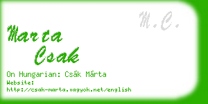 marta csak business card